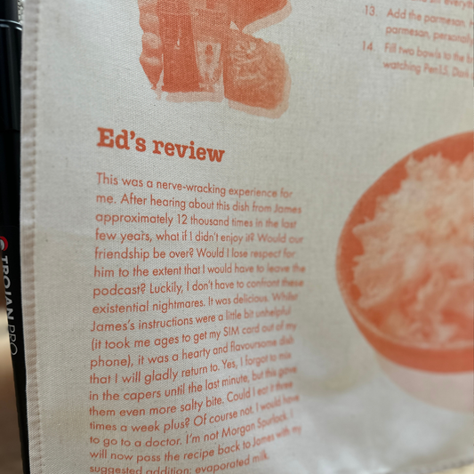 Chorizo Broccoli Pasta Tea Towel